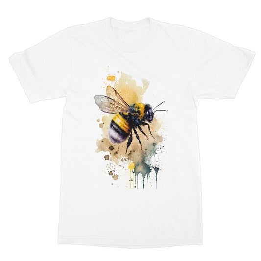 Watercolour Bee Painting Softstyle T-Shirt