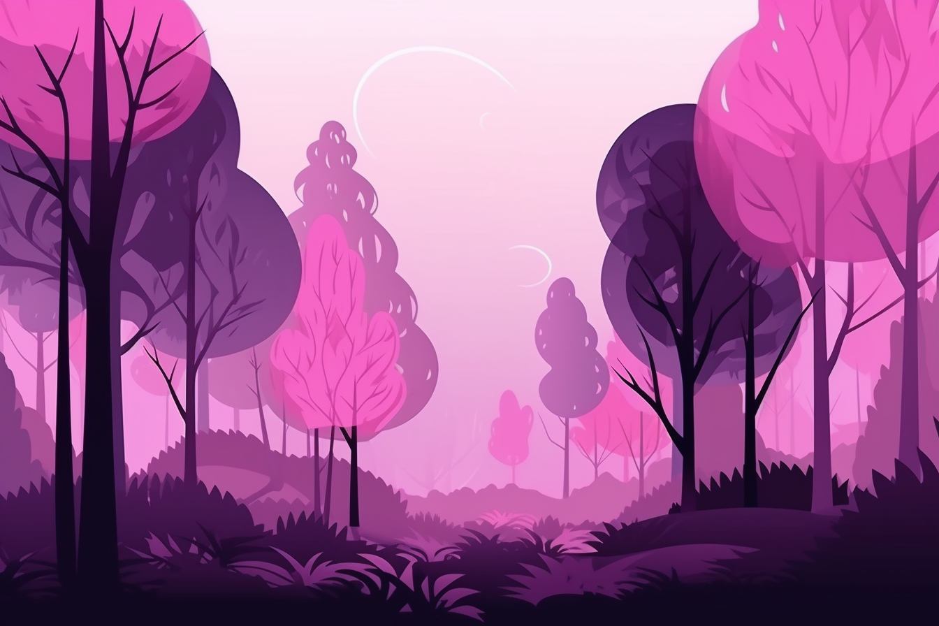A purple forest 