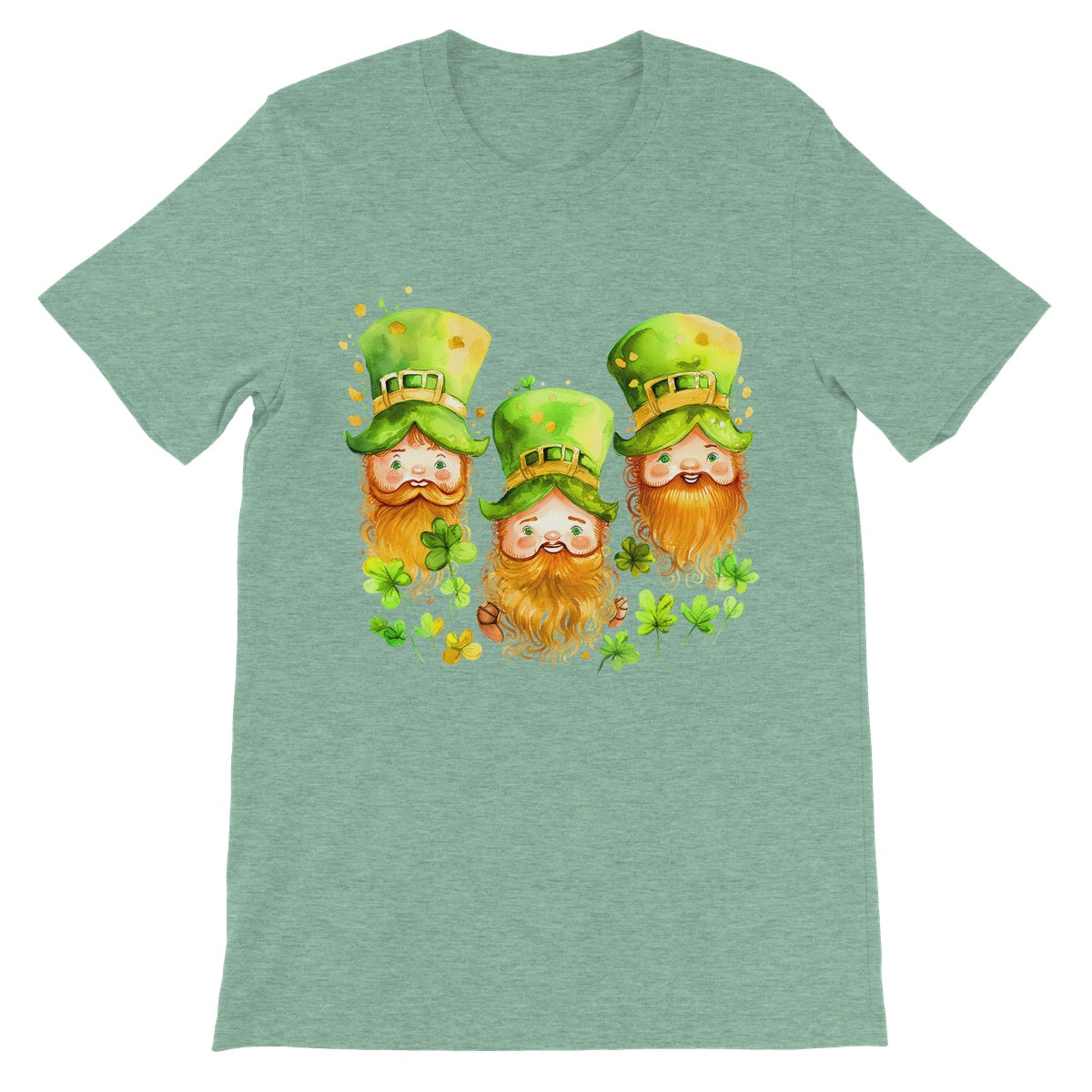 3 Cute Irish Leprechauns with Ginger Beards Unisex Short Sleeve T-Shirt