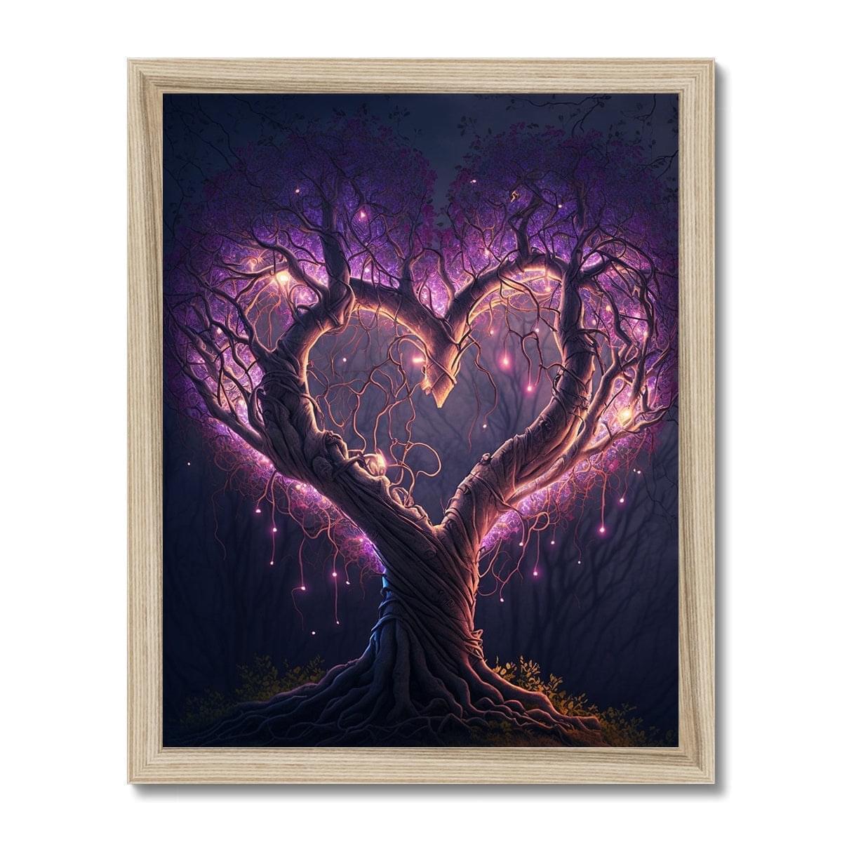 Magical Heart Shaped Tree Budget Framed Poster