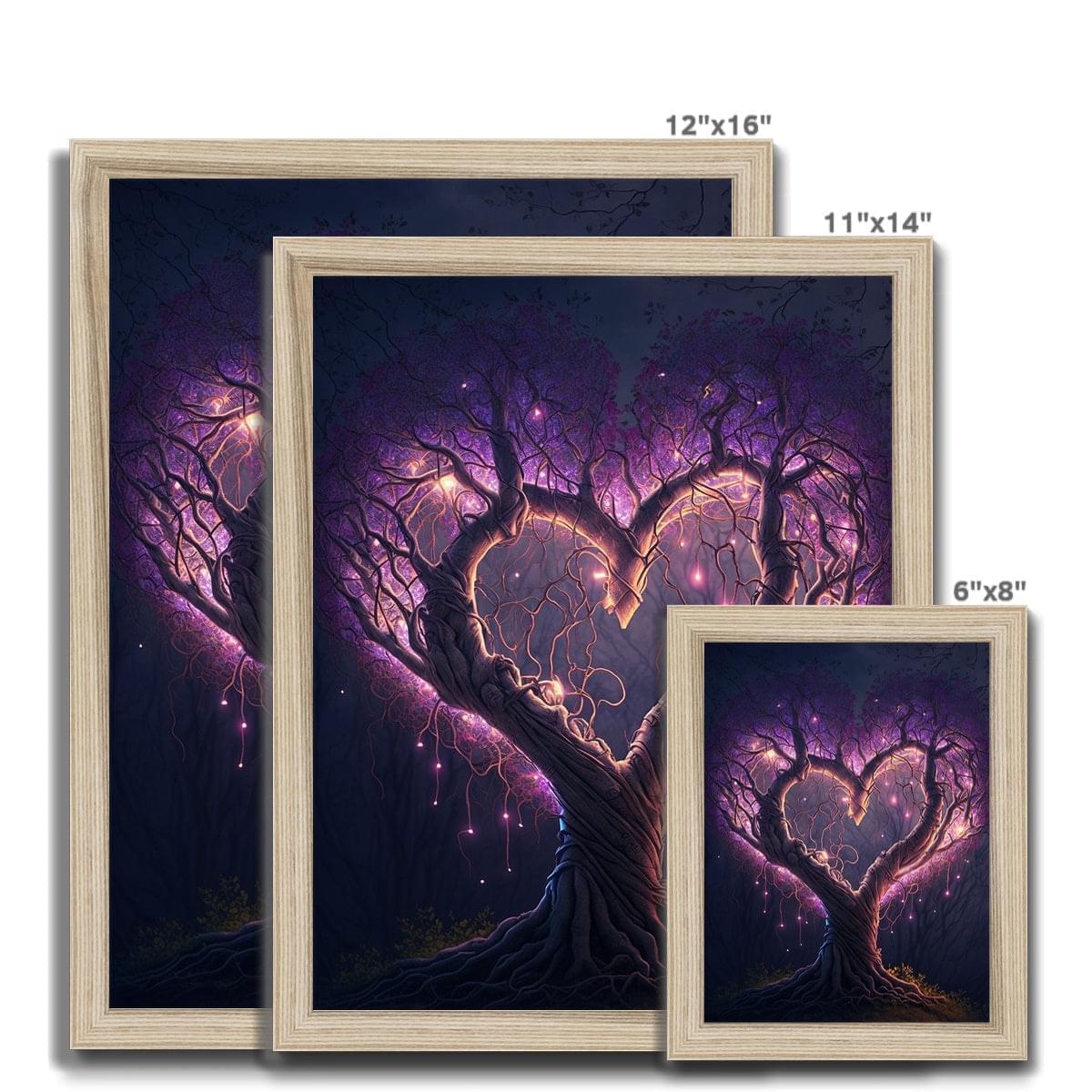 Magical Heart Shaped Tree Budget Framed Poster