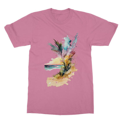 Watercolour Enchanting Abstract Beach Painting Softstyle T-Shirt