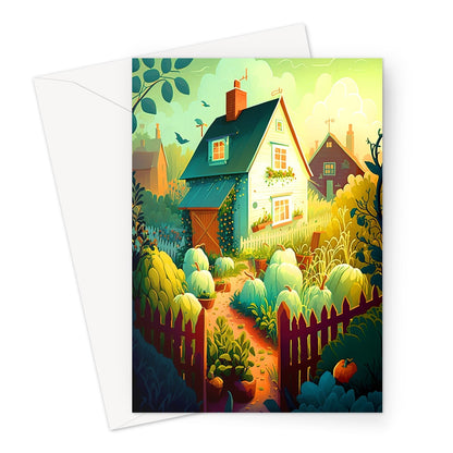 Magical Allotment & Garden Painting Greeting Card