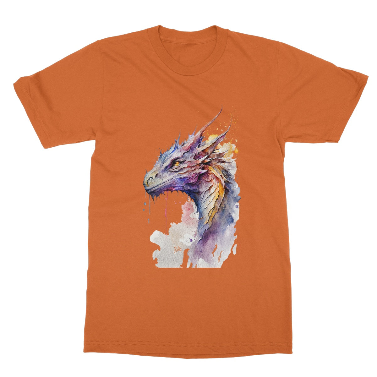 Watercolour Dragon Painting Softstyle T-Shirt