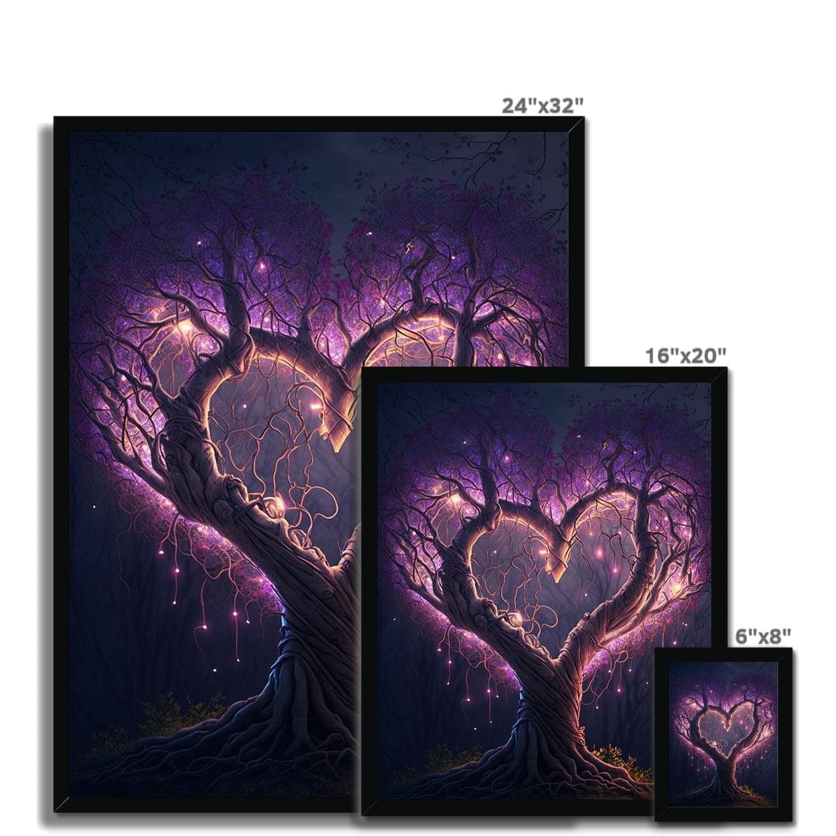 Magical Heart Shaped Tree Budget Framed Poster