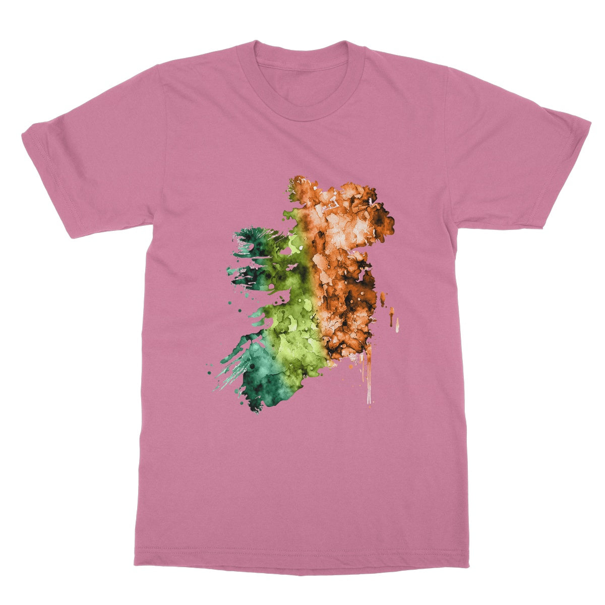 Watercolor Map of Ireland Softstyle T-Shirt