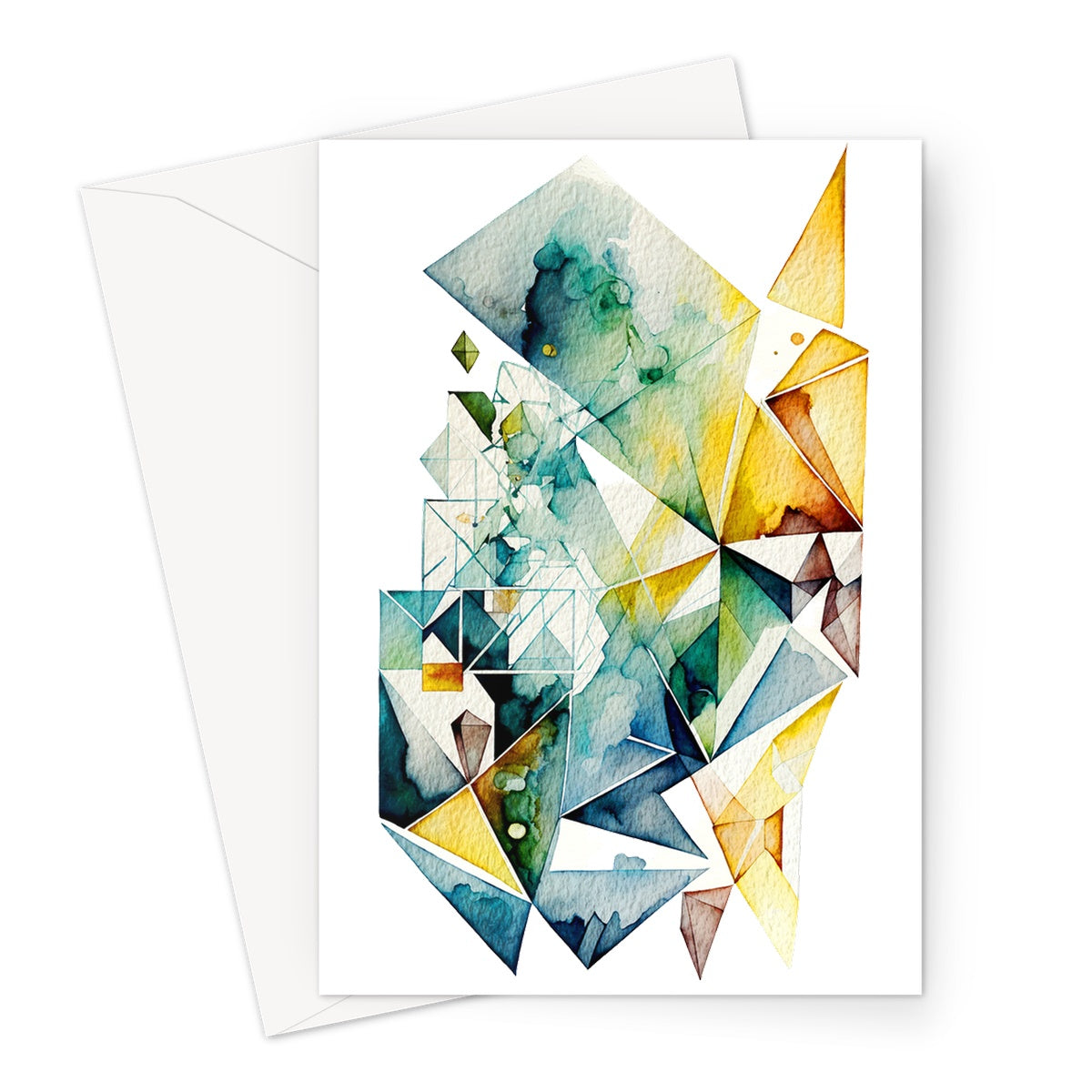 Watercolour Geometric Painting Greeting Card