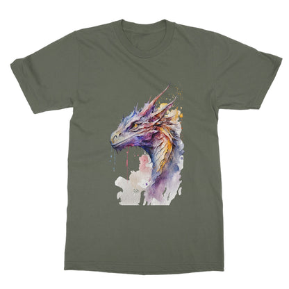 Watercolour Dragon Painting Softstyle T-Shirt