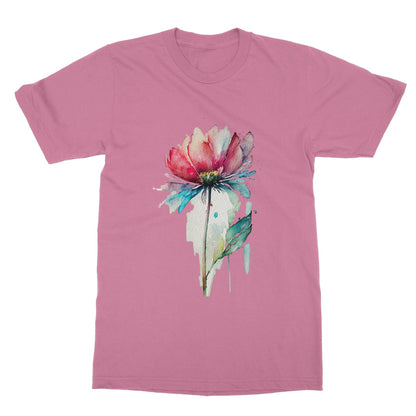 Watercolour Flower Simple Painting Softstyle T-Shirt