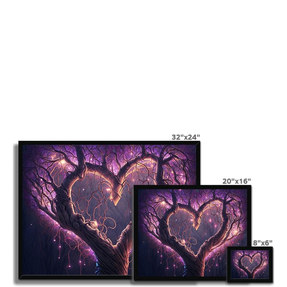 Magical Heart Shaped Tree Budget Framed Poster