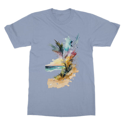 Watercolour Enchanting Abstract Beach Painting Softstyle T-Shirt