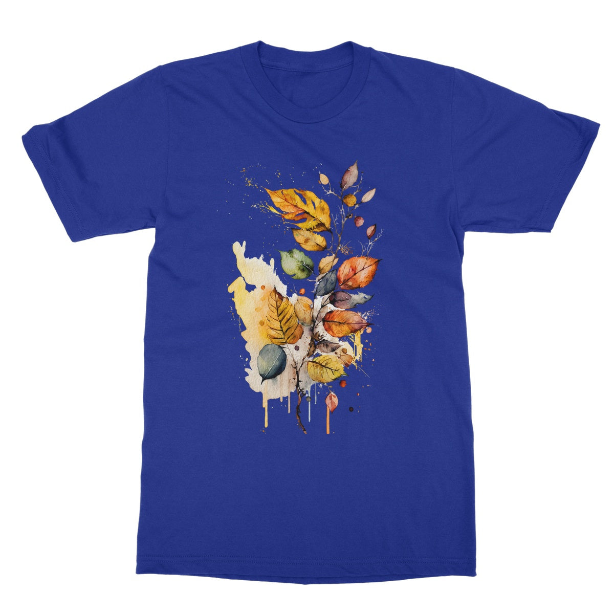 Watercolour Fall-inspired Autumn Leaves Painting Softstyle T-Shirt