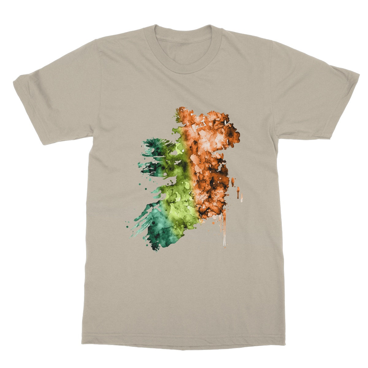 Watercolor Map of Ireland Softstyle T-Shirt