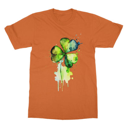 Watercolour Delightful Shamrock Softstyle T-Shirt