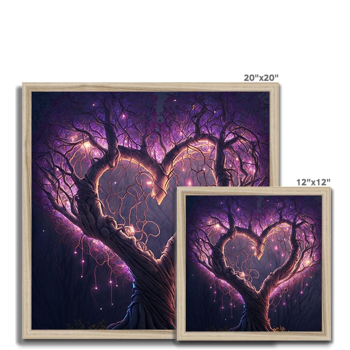 Magical Heart Shaped Tree Budget Framed Poster