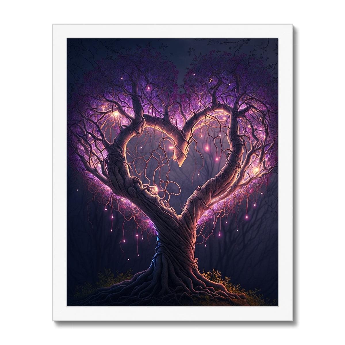 Magical Heart Shaped Tree Budget Framed Poster