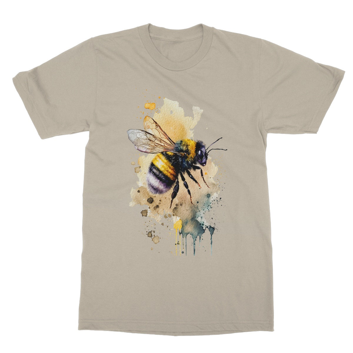 Watercolour Bee Painting Softstyle T-Shirt