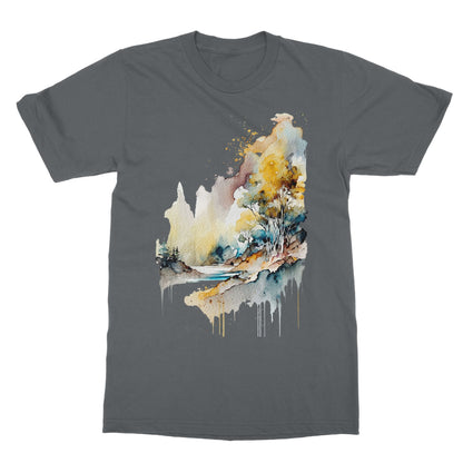 Watercolour Abstract Magical Landscape Painting Softstyle T-Shirt