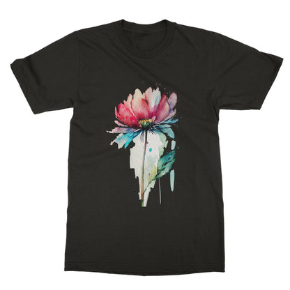 Watercolour Flower Simple Painting Softstyle T-Shirt