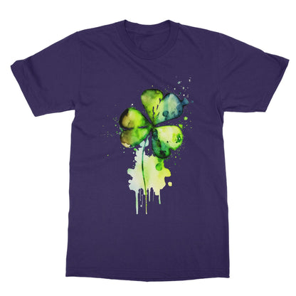 Watercolour Delightful Shamrock Softstyle T-Shirt