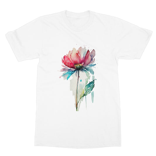 Watercolour Flower Simple Painting Softstyle T-Shirt