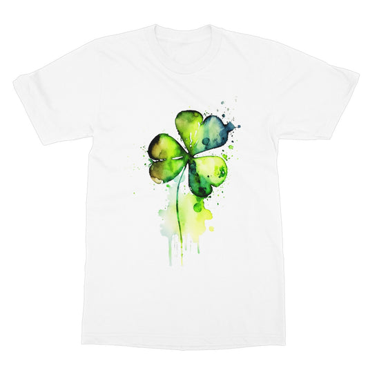 Watercolour Delightful Shamrock Softstyle T-Shirt