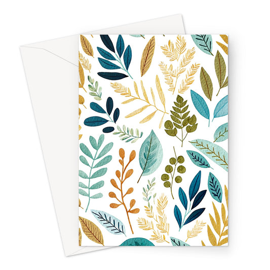 Meaningful Calming Green Leaves Greeting Card