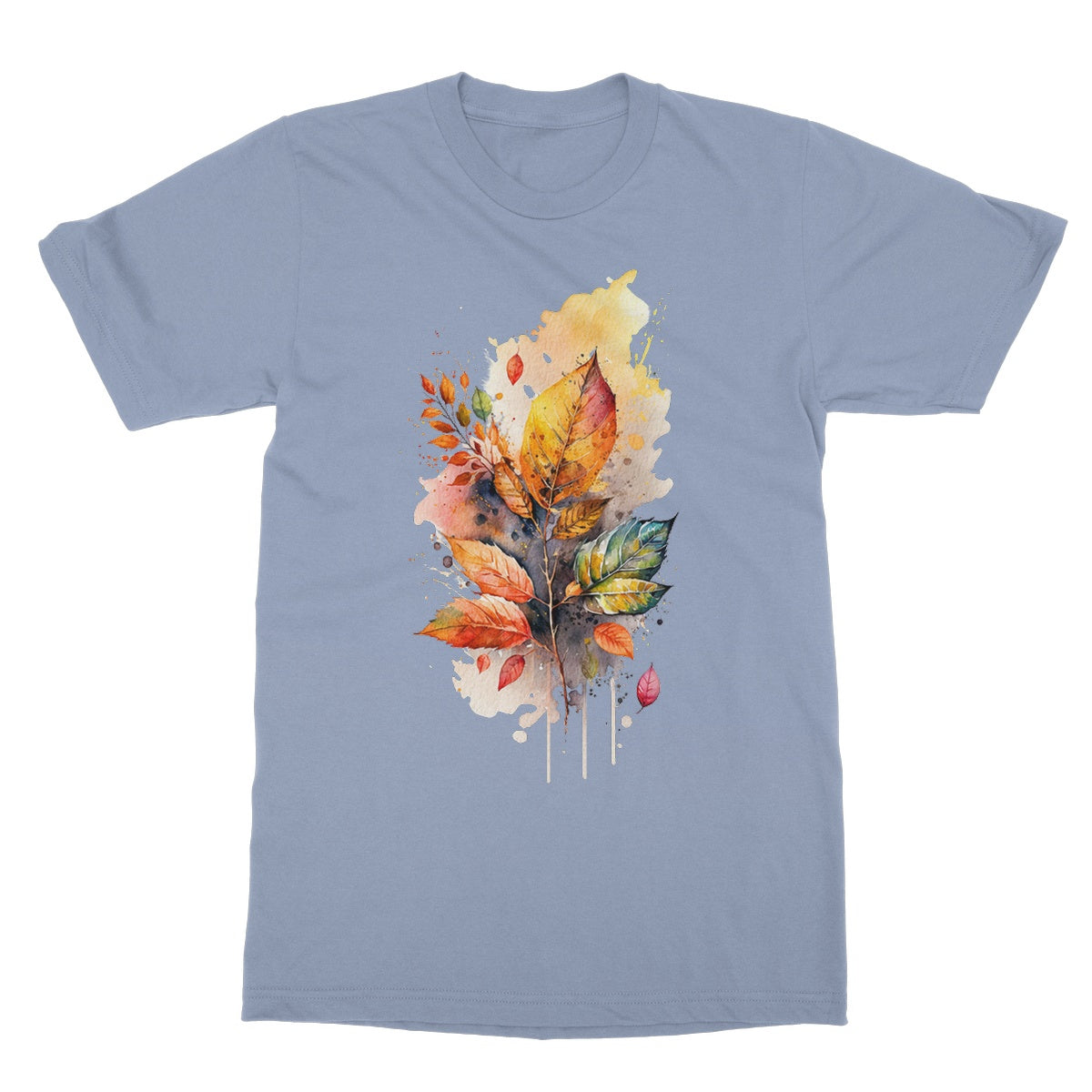 Watercolour Autumn Leaves Painting Softstyle T-Shirt