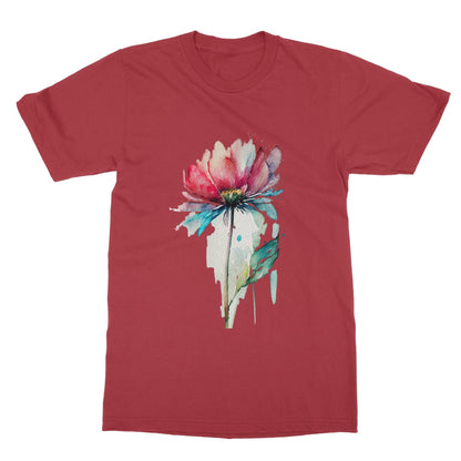 Watercolour Flower Simple Painting Softstyle T-Shirt