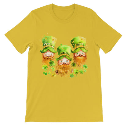 3 Cute Irish Leprechauns with Ginger Beards Unisex Short Sleeve T-Shirt