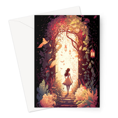 Secret Enchanting Garden Illustration Greeting Card