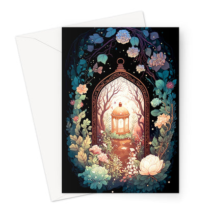 Floral Enchanting Garden Illustration Greeting Card