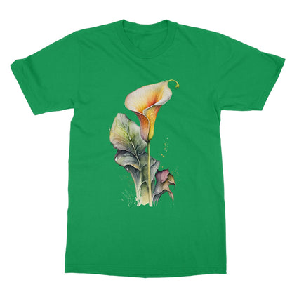 Watercolour Elegant Beautiful Calla Lily Painting Softstyle T-Shirt