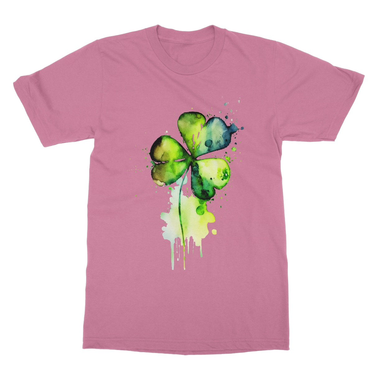 Watercolour Delightful Shamrock Softstyle T-Shirt