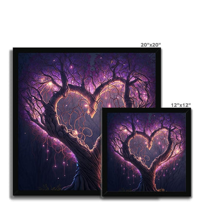 Magical Heart Shaped Tree Budget Framed Poster