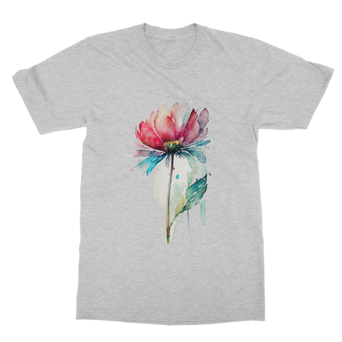 Watercolour Flower Simple Painting Softstyle T-Shirt