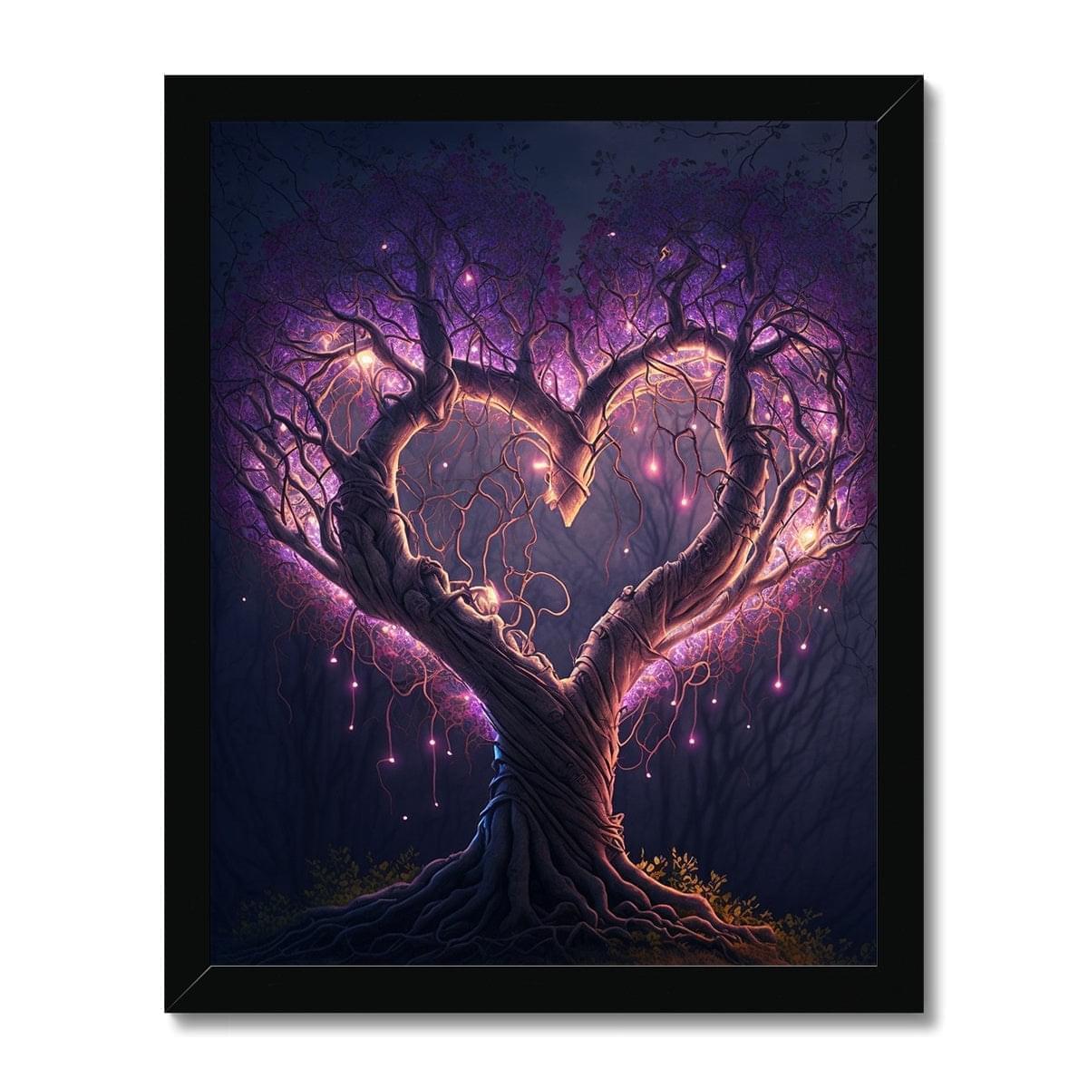 Magical Heart Shaped Tree Budget Framed Poster