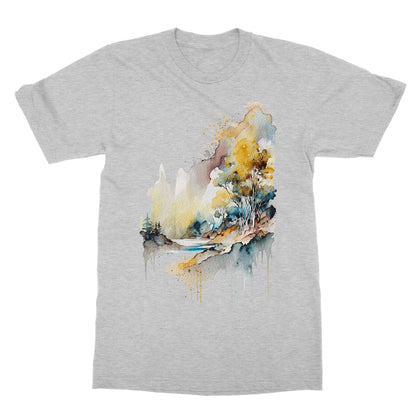 Watercolour Abstract Magical Landscape Painting Softstyle T-Shirt