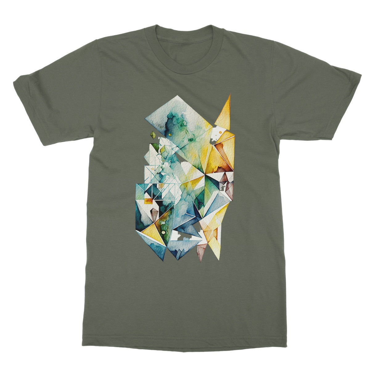 Watercolour Geometric Painting Softstyle T-Shirt