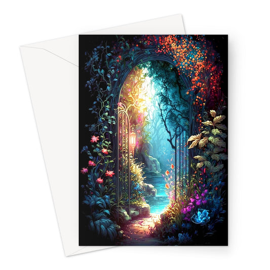 Magical Mystical Garden Scene Greeting Card