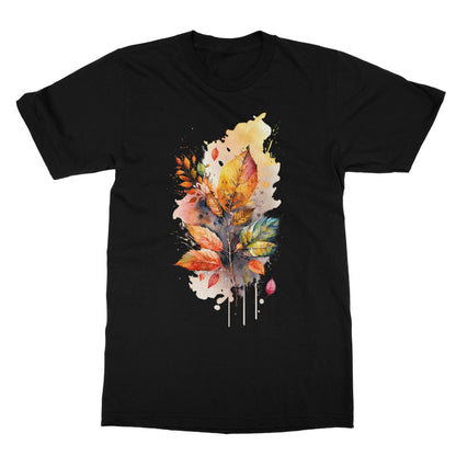 Watercolour Autumn Leaves Painting Softstyle T-Shirt