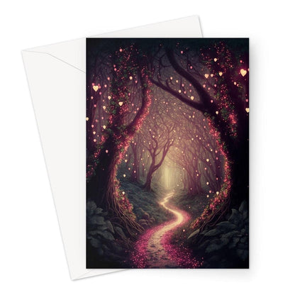 Magical Garden With Mystical Whimsical Lights Greeting Card