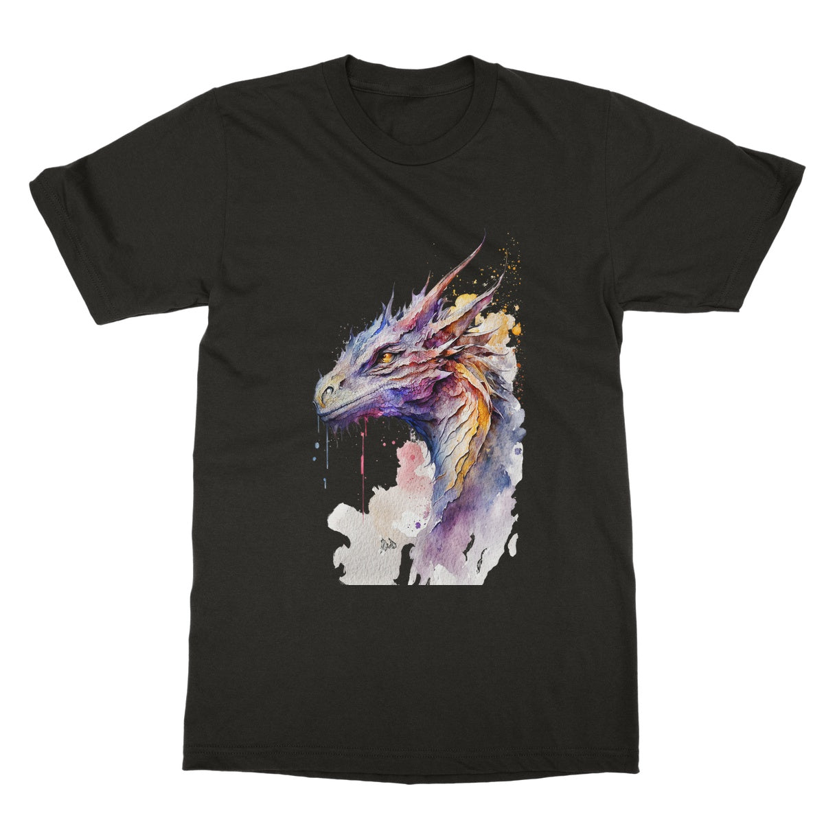 Watercolour Dragon Painting Softstyle T-Shirt