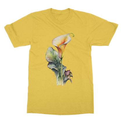 Watercolour Elegant Beautiful Calla Lily Painting Softstyle T-Shirt