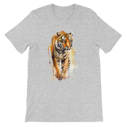 Watercolour Strong Tiger Painting Unisex Short Sleeve T-Shirt