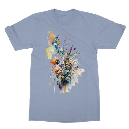 Watercolour Beautiful Abstract Flowers Painting Softstyle T-Shirt