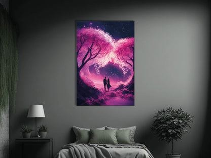 Romantic Enchanted Cherry Blossoms Wall Art Poster