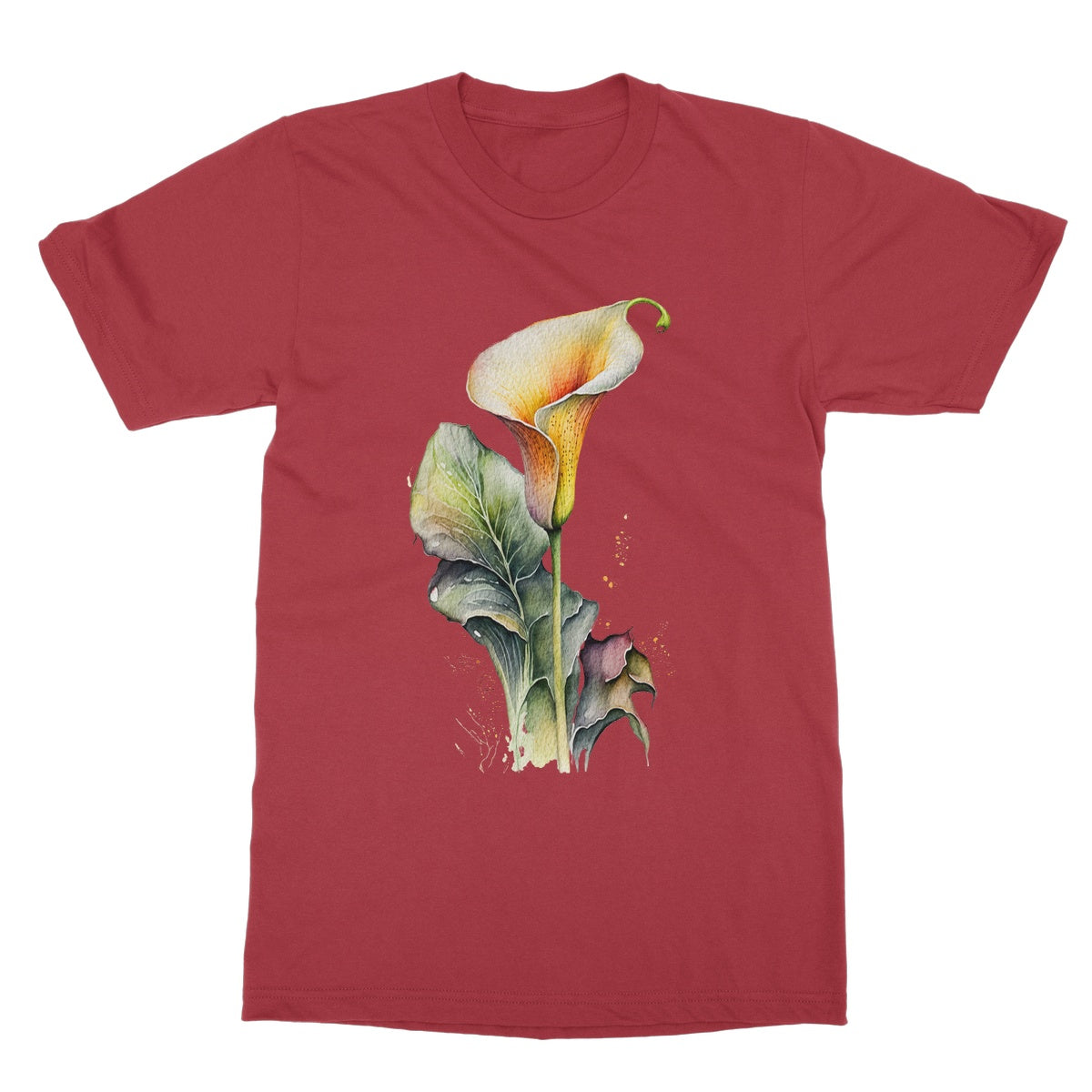 Watercolour Elegant Beautiful Calla Lily Painting Softstyle T-Shirt