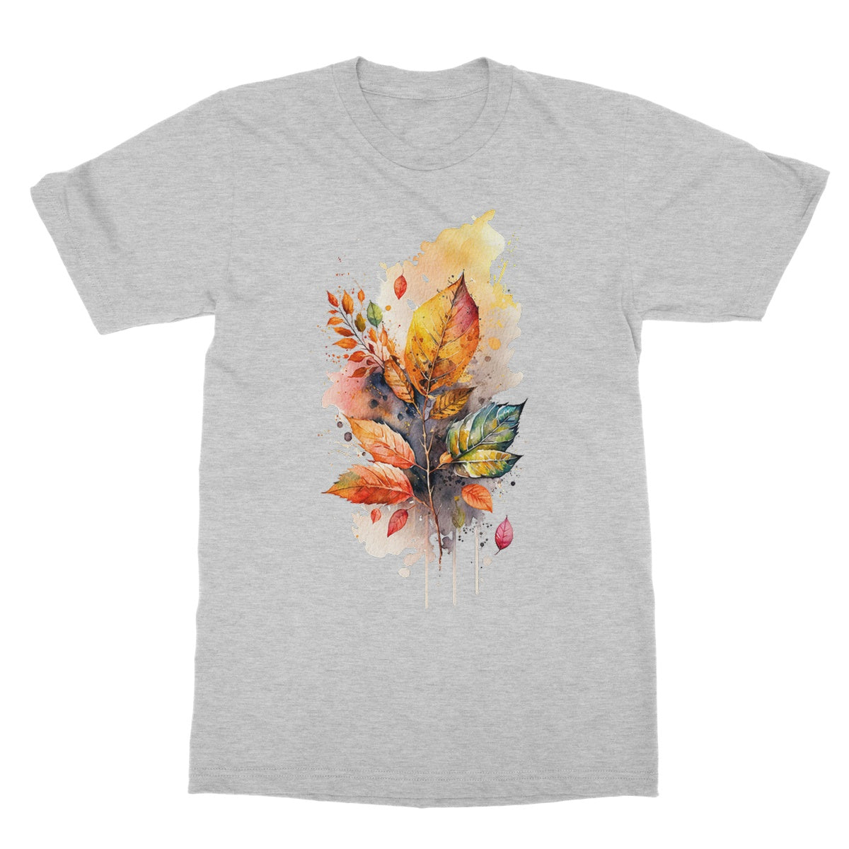 Watercolour Autumn Leaves Painting Softstyle T-Shirt