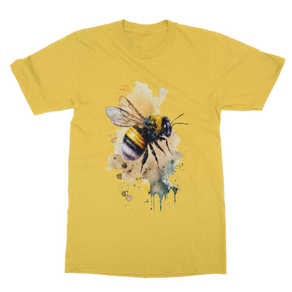 Watercolour Bee Painting Softstyle T-Shirt